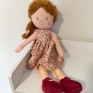 Ganz Marigold Plush Stuffed Animal Rag Doll, 20" Reddish Hair Flower Dress